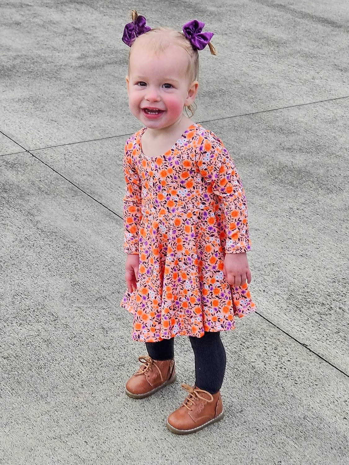 Orange Dainty Floral