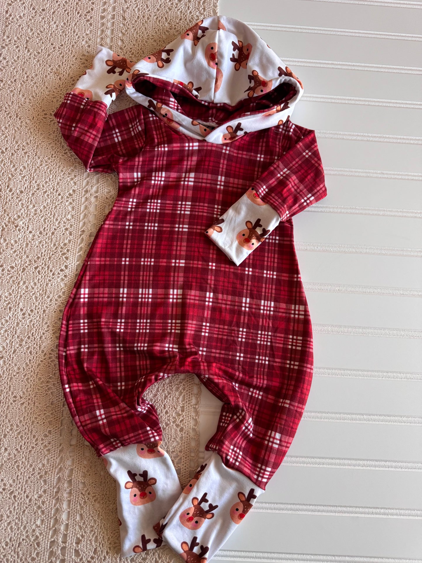 Reindeer Romper with Snaps