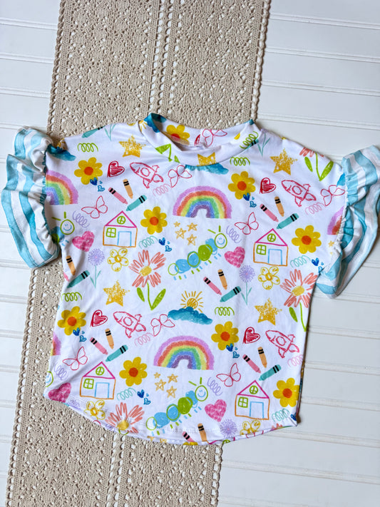 Doodle Bug Ruffle Tee