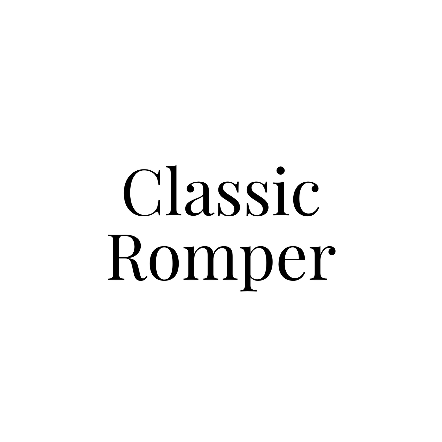 Classic Romper