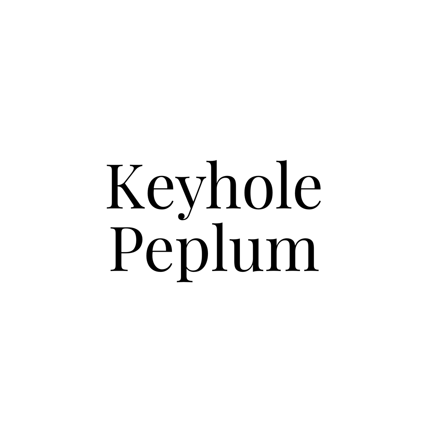 Keyhole Peplum