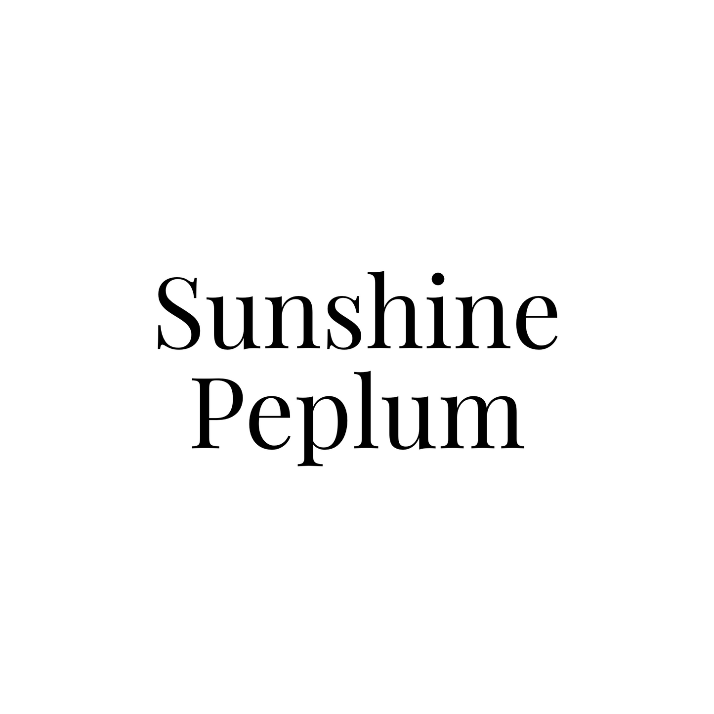 Sunshine Peplum