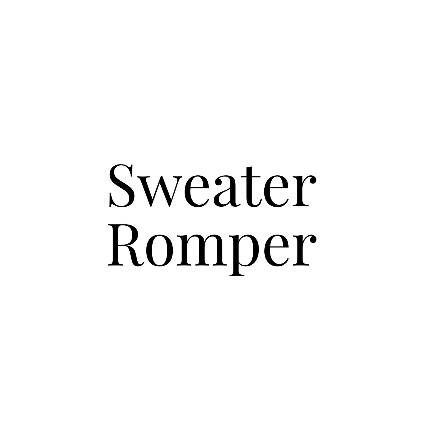 Sweater Romper